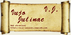 Vujo Julinac vizit kartica